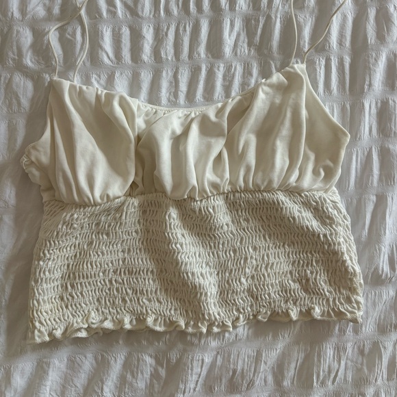 White ruffle Urban Outfitters Top - Picture 3 of 5